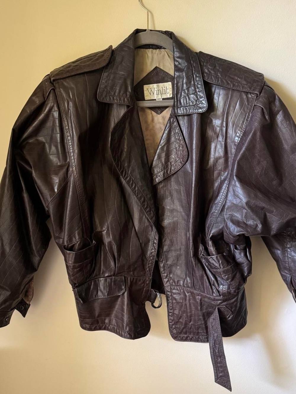 vintage leather flight coat by winlit